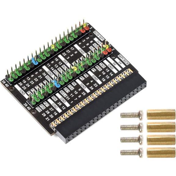 2X 40 PIN GPIO Header Adapter Color-Coded Header Expansion Board for 400,Easy Expansion
