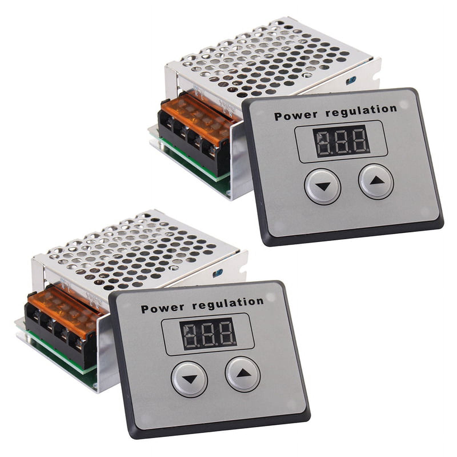 2X 4000W 220V AC Voltage Regulator Dimmer Electric Motor Speed Temperature Controller for Water Heater Small Motors