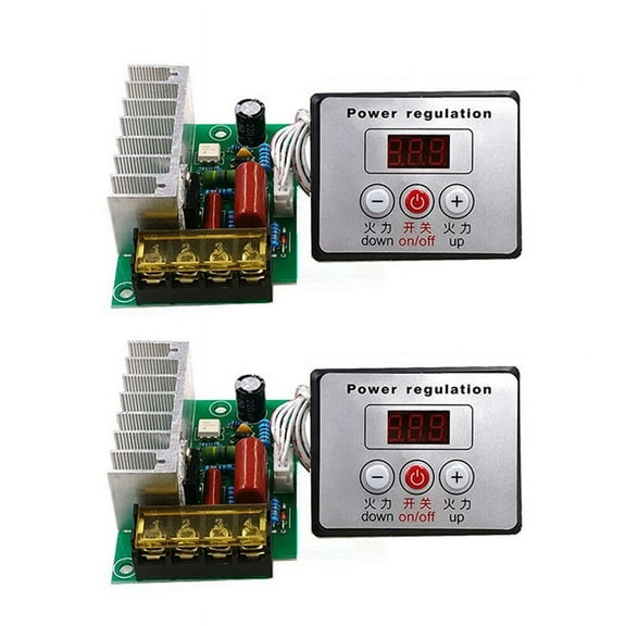2X 4000W AC SCR Voltage Regulator Dimmer Electric Motor Speed Temperature Controller Heater Motors with Switch