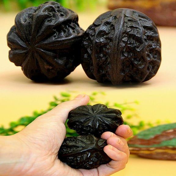 2X 46mm Natural Wood Baoding Ball Health Exercise Stress Relaxation Therapy -