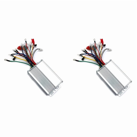 2X 48V 60V 450W Sinusoidal Brushless 9 Tube Controller for Electric Bicycle E-Scooter Motorcycle Bldc Motor Controller,2 x controller,Silver