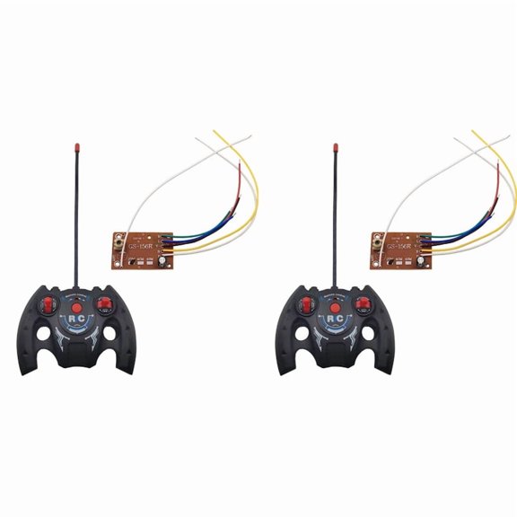 2X 4CH RC 27MHz Circuit Remote Control PCB Transmitter and Receiver Board with Antenna Radio System Car Accessories