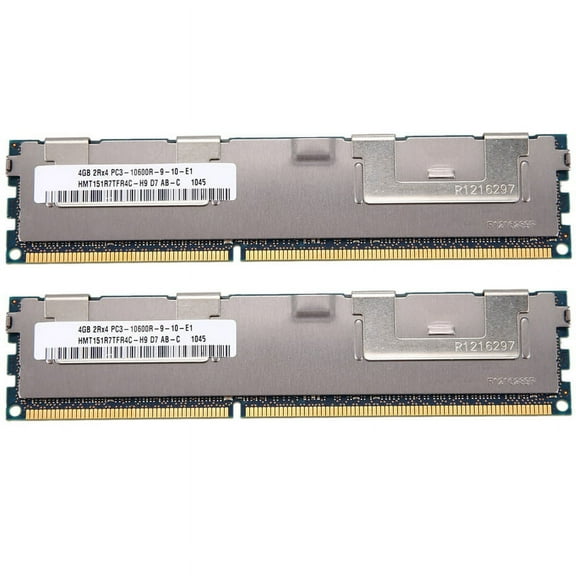 2X 4GB DDR3 Memory RAM 2Rx4 PC3-10600R 1.5V 1333MHz ECC 240-Pin Server RAM HMT151R7TFR4C