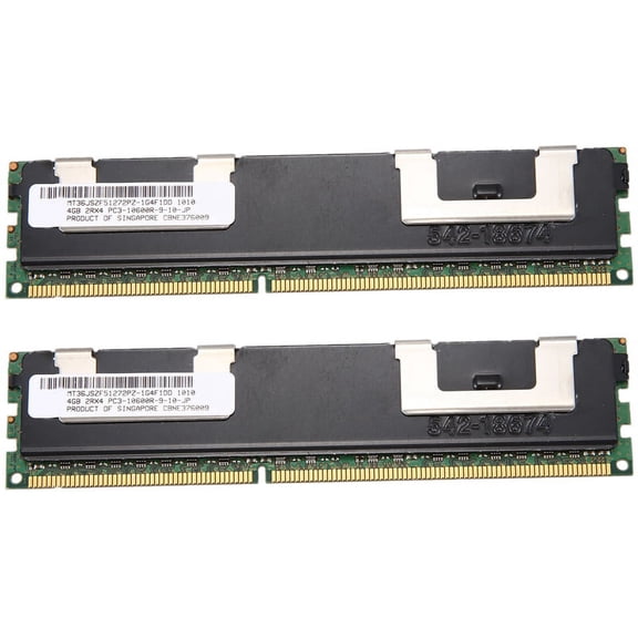 2X 4GB DDR3 Memory RAM PC3-10600R 1333MHz 2Rx4 1.5V ECC 240-Pin Server RAM MT36JSZF512772PZ,2 x 4GB DDR3 Memory RAM,Black & Green