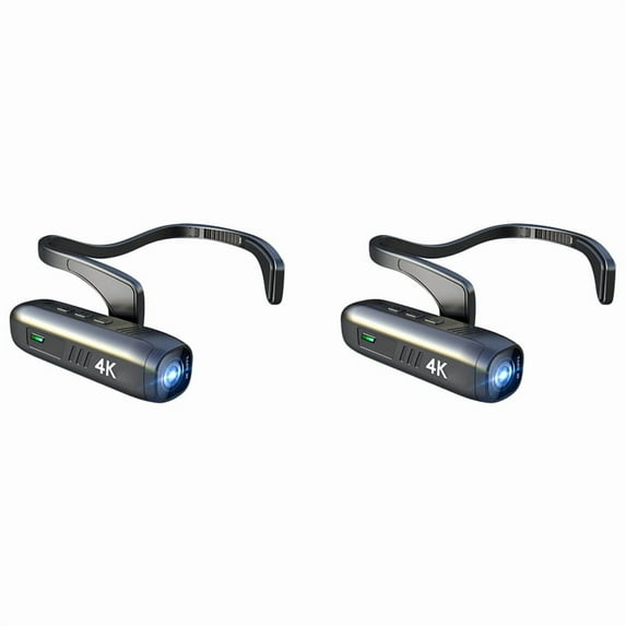 2X 4K 30FPS Head Mounted Camera Wearable WiFi Video Camcorder Camera 120°Wide Angle Lens Anti-Shake APP Control Camera