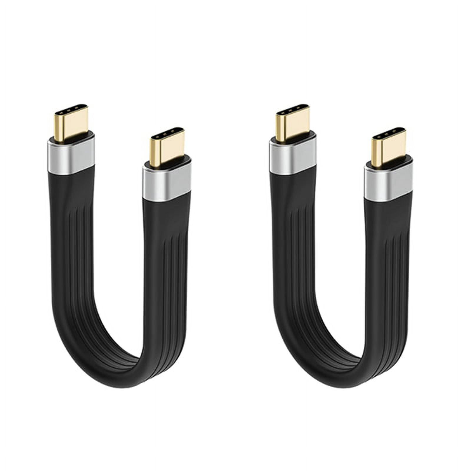 2X 4K USB-C 3.1 Gen 2 Cable 10G Emark Chip Short Type C USB-C to USB-C ...