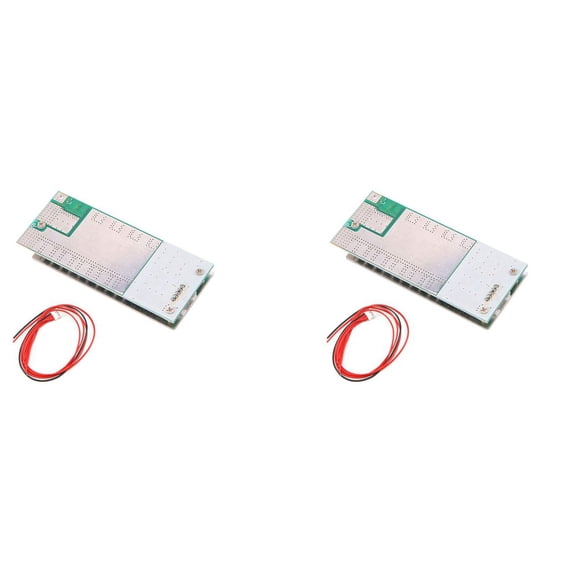 2X 4S 12V 100A Protection Board LiFePO4 Battery PCB Board with Balance Inverter UPS Energy Storage,2 x Protection Board 2 x cable,Silver & Green