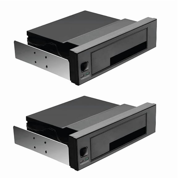 2X 5.25 Inch Internal Tray-Less Bay III Hard Drive Backplane Enclosure Hot Swap Mobile Rack for 2.5/3.5 Inch HDD
