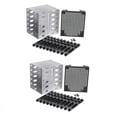 thumbnail image 1 of 2X 5.25 Inch to 5 x 3.5 SATA HDD Cage Rack Hard Drive Disk Enclosure Tray Adapter, 1 of 9