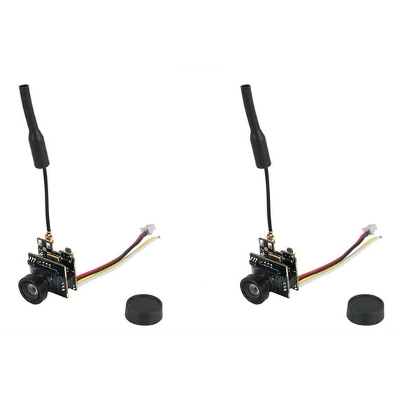 2X 5.8G 40CH 800TVL VTX Transmitter FPV Camera Integrated 150 170 for RC Racing Drone Quadcopter Spare Parts,2 x integrated VTX camera,Black