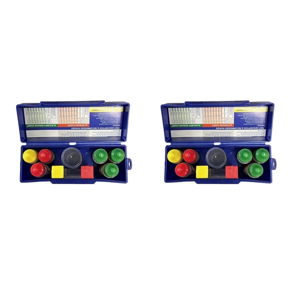 2X 5-Way Test Kit for Pool & SPA Acid Demand Chlorine Total Alkalinity Bromine PH Water Quality Tester Set