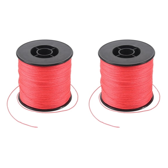 2X 500M 100Lb 0.5Mm Super Strong Braided Fishing Line Pe 4 Strands Color:Red,2 x Fishing Line,Red