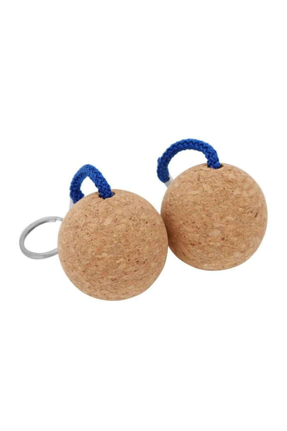 2X 50Mm Floating Cork Ball Key Ring Sailing Boat Float Buoyant Rope Floating Cork Keyring Ball For Kayak Keychain Keyring