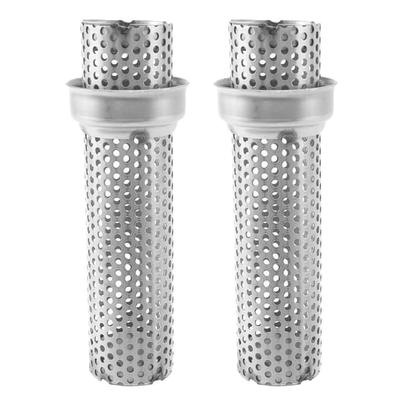 2X 51MM Universal Motorcycle Exhaust Muffler DB - Noise Sound Eliminator Mesh DB - Long,2 x Motorcycle Exhaust Muffler,silver