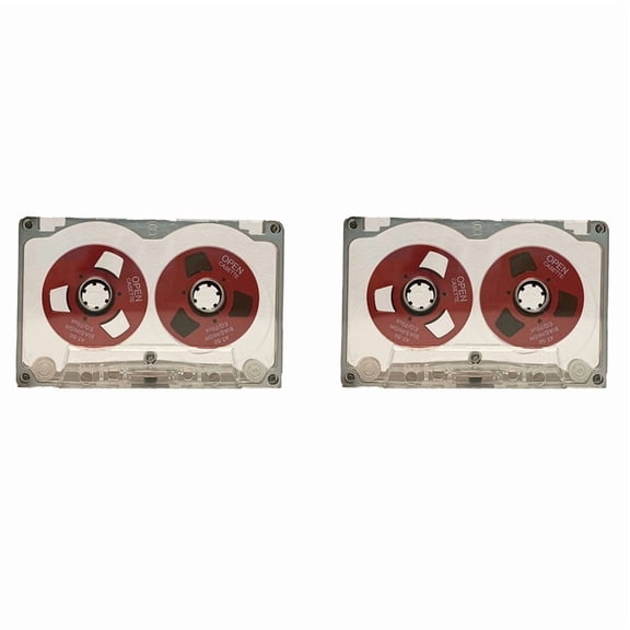 2X 55 Minute Blank Tape Disk Double-Sided Metal Small Open Disk Blank Cassette Tape Tape Disk, C