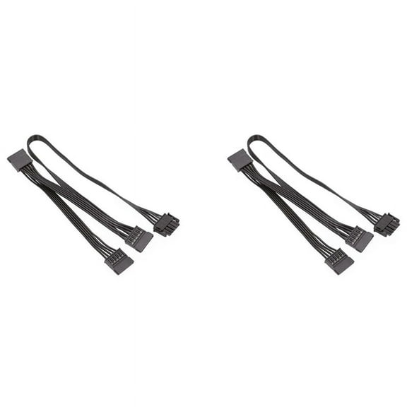 2X 5Pin to 3 Port Peripheral Power Supply Cable for Modular PSU,2 x 5Pin TO Modular Power Supply Cable,Black