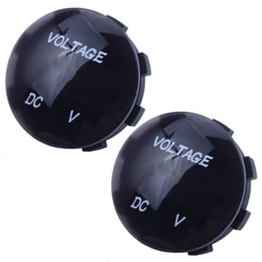 2X 5V-25V DC Voltmeter LED Digital Display Panel Mounted Round Waterproof Car Motorcycle Car