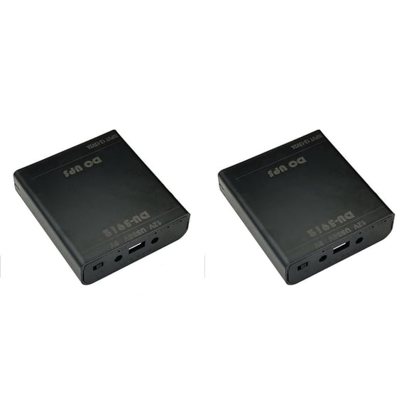 2X 5V 9V 12V Output DIY 18650 Battery UPS Power Supply Box for Car DVR Wireless Router Modem Mobile Phone and More,2 x DIY Box(18650 batteries are not included) 2 x DC cable,Black