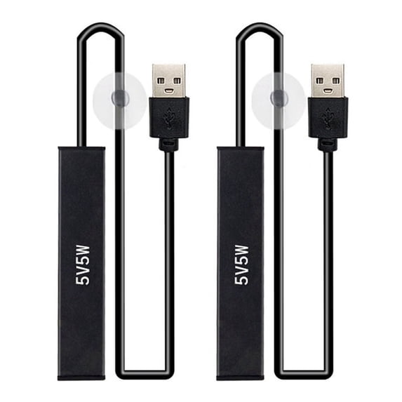 2X 5W Mini Aquarium Heater USB Charging for Small Fish Tank Heater