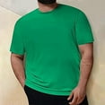thumbnail image 1 of 2X-5X Plus Size T Shirts for Men Big & Tall Short Sleeve Going-Out Tees Tops Mens Casual Solid Color Pullover Breathable Basic Workout Tshirts Shirt, 1 of 5
