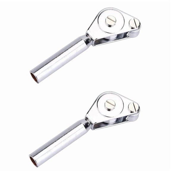 2X 5mm Fishing Rod Tip Stainless Steel Roller Rod Tip Guide Fishing Trolling Tackle for Sea Boat Fishing Trolling,2 * Fishing Rod Guide,Silver