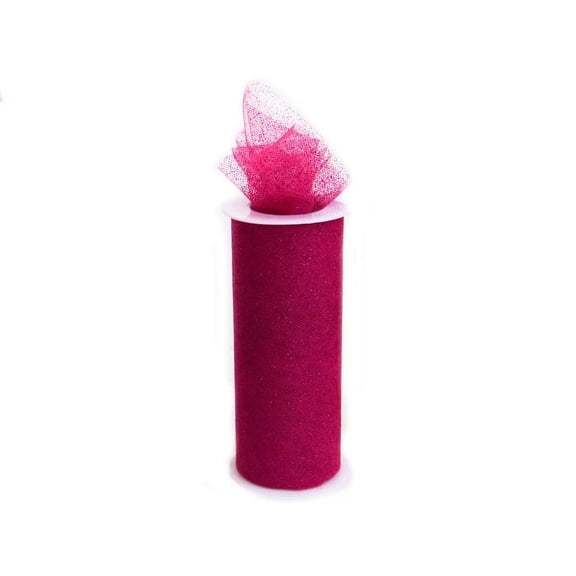 2X 6" Glitter Tulle Roll Spool - Wedding Bow Decoration Craft 10 Yard-21 Colors Available