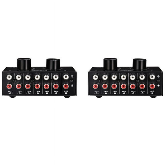 2X 6 Input 1 Output Switcher Audio Source Selection Switcher Audio Input Signal Switch