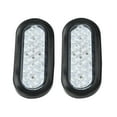 thumbnail image 1 of 2X 6" Oval White 24 LED Trailer Truck Reverse Backup Tail Lights Clear Lens 12V, 1 of 5