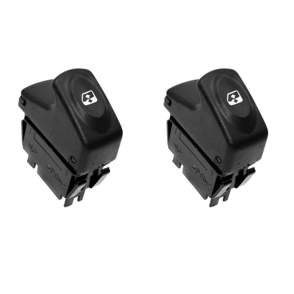 2X 6 PIN Power Window Switch 7700429998 for Kangoo 1997-2003 1995-2002 Scenic 1996-2003 II 1998-2001,2 x Power Window Switch,black