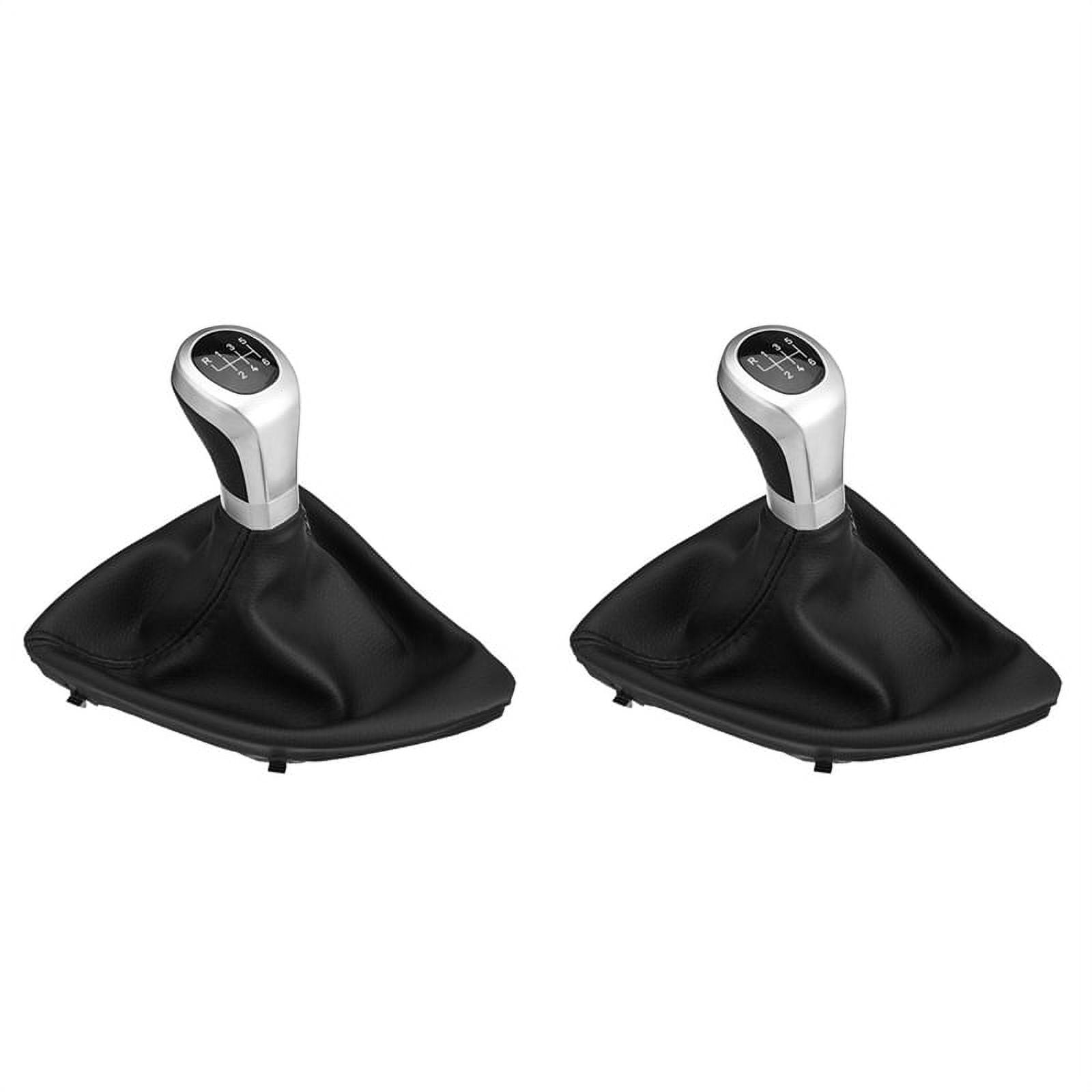 2X 6 Speed Manual Gear Shift Knob Shifter Lever Boot Cover for 1 Series E81 E87 E87Lci E88 E82