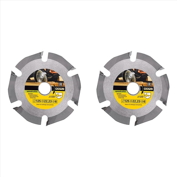 2X  6 Teeth Saw Blade 125mm Cemented Carbide Tipped Wood Cutting Disc Angle Grinder Wheel Woodworking Accessories
