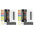 thumbnail image 1 of 2X 6 Way Fuse Block Blade Fuse Box with Negative Bus - ATC/ATO for Boat Yacht Vehicle Auto RV Car Trailer Truck SUV, 1 of 8