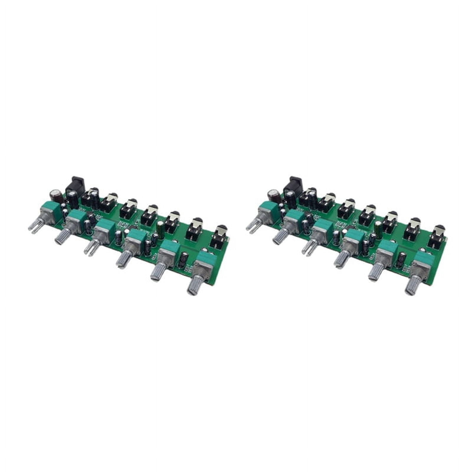 2X 6 Ways Stereo Mixer Audio Distributor Mixing Board with  Volume Control DC5-24V 1PC 6 Inputs 1 Output