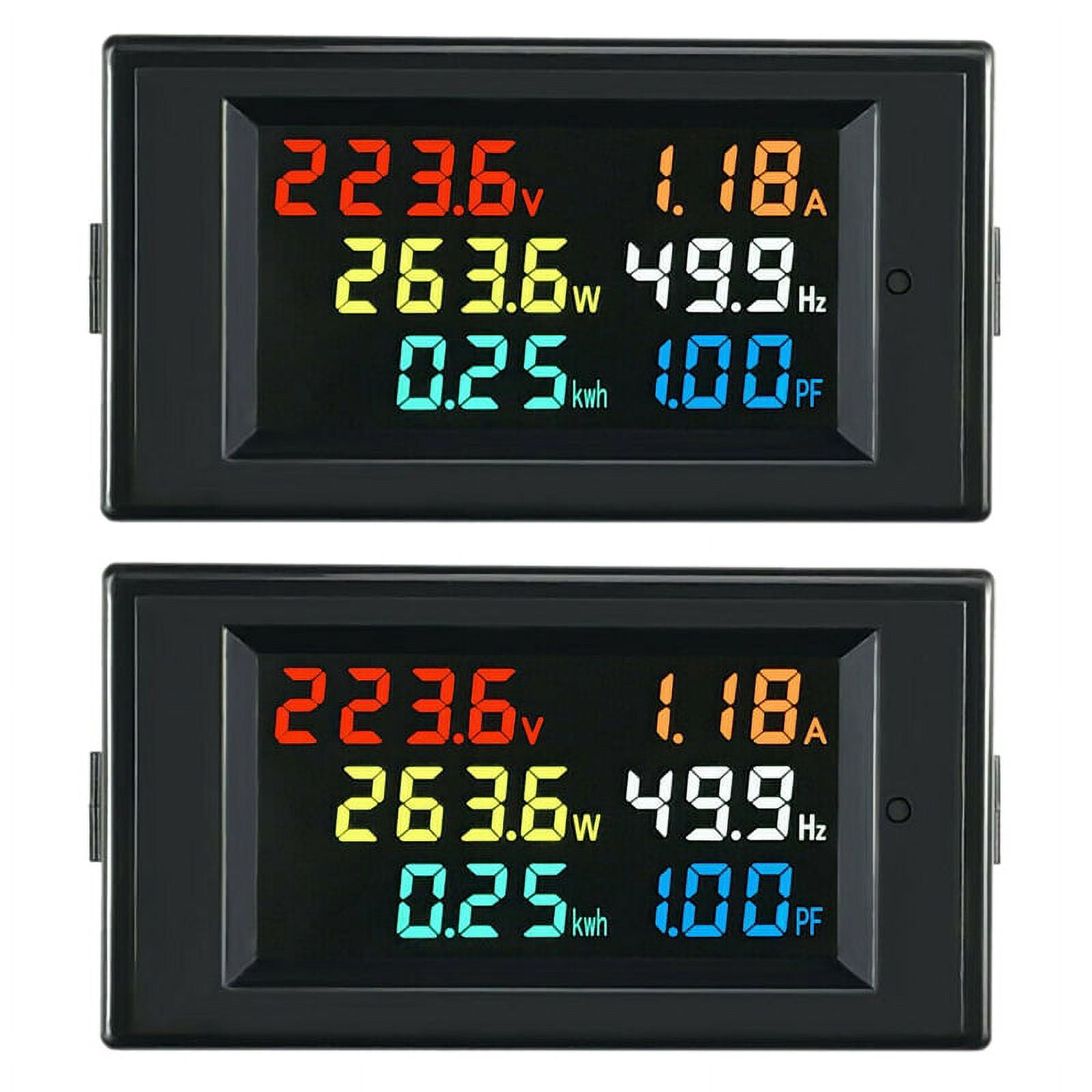 2X 6 in 1 AC Monitor D69-2058 AC Digital Voltage and Current Power ...