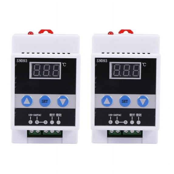 2X -6000 110-240V Guide Rail Thermoregulator Digital Temperature Controller Thermostat