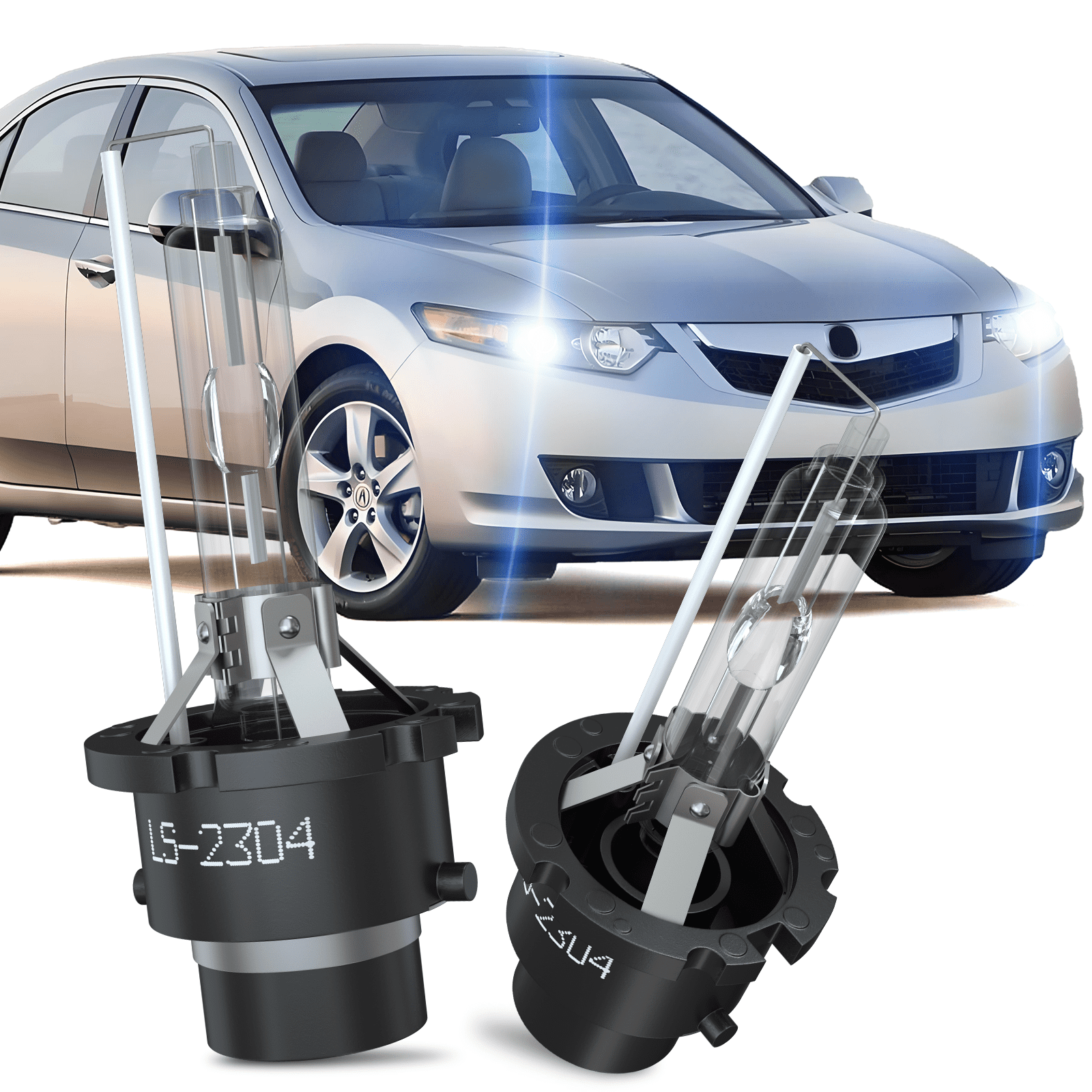 FIT Acura TSX 2009-2014 Combo HID/LED Headlight Hi / Lo Beam Fog Light Bulbs Kit