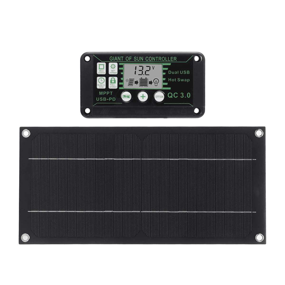 2X 600W Solar Panel Kit with 100A Charge Controller Solar Charging for ...