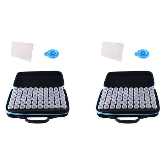 2X 60Slots Seed Storage Organizer, Sturdy Seed Storage Box with Zipper Bag and Label Stickers(Seeds Not Included)