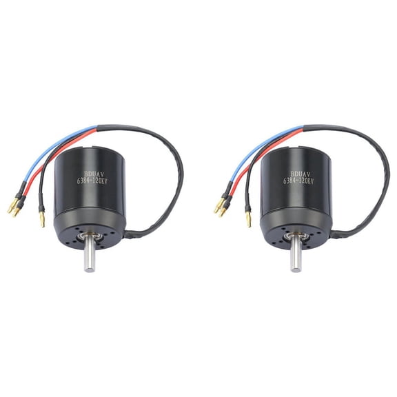 2X 6384 120KV BLDC Brushless Motor for Electric Balancing Scooter Skateboard (Sensorless)