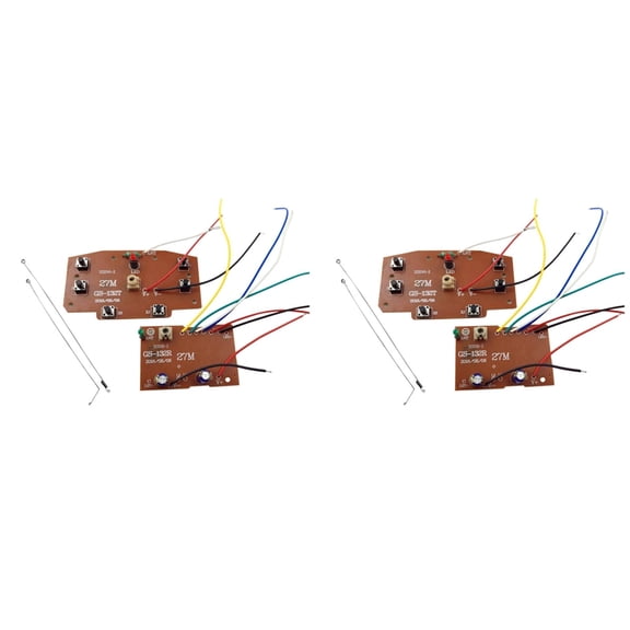 2X 6CH 2.4G Remote Control High Quality 27MHz Circuit PCB Transmitter Receiver Board for RC Car Toys Parts