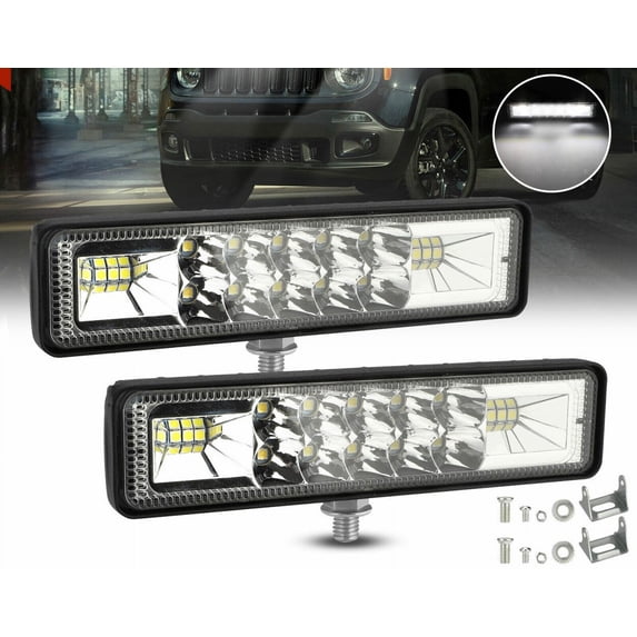 2X 6inch Cree LED Work Light Bar Spot Fog Driving Lamp 4WD Offroad Truck ATV SUV