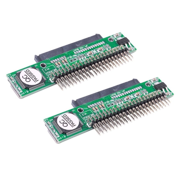 2X 7+15 Pin SSD HDD Female to 2.5 inch 44Pin IDE Male Adapter for Laptop,2 x SSD to 2.5 Male IDE Adapter,As Shown