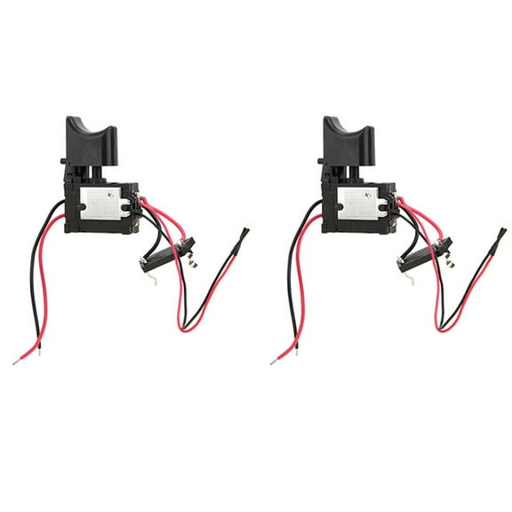 2X 7.2V- 24V Drill Speed Controller Drill Switch Lithium Battery Cordless Drill Speed Control Trigger Switch with Light,2 x Cordless Drill Speed Control Trigger Switch,black