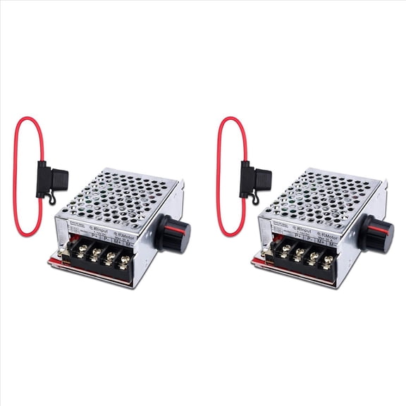 2X 7-70V 30A PWM DC Motor Speed Controller Switch Control 12V 24V 36V 48V with 30 Amp Fuse,2 x PWM DC Motor Speed Controller 2 x 30A Fuse,Silver