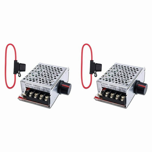 2X 7-70V 30A PWM DC Motor Speed Controller Switch Control 12V 24V 36V 48V with 30 Amp Fuse