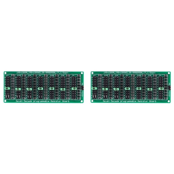 2X 7 Decade 1R - 9999999R Programmable SMD Resistor Slide Resistor Board Step Accuracy 1R 1% 1/2 Watt Module 200V