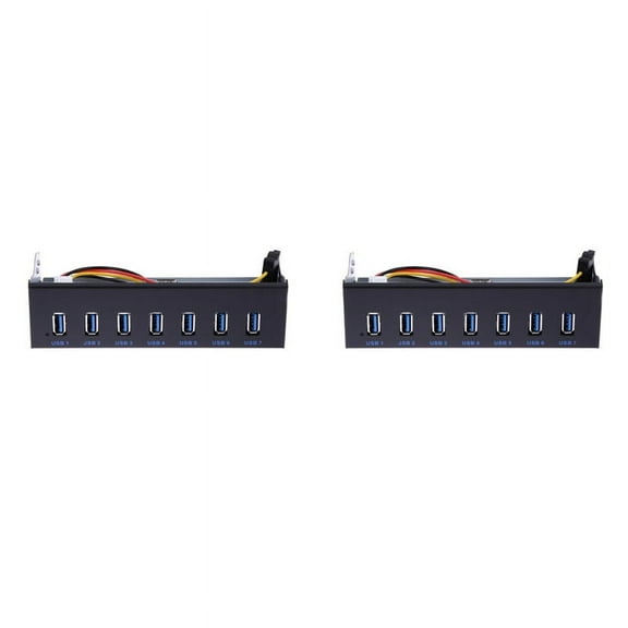 2X 7 Port USB 3.0 Hub 5Gbs 5.25inch CD-ROM Drive Bay CD ROM Front Panel for Computer Case