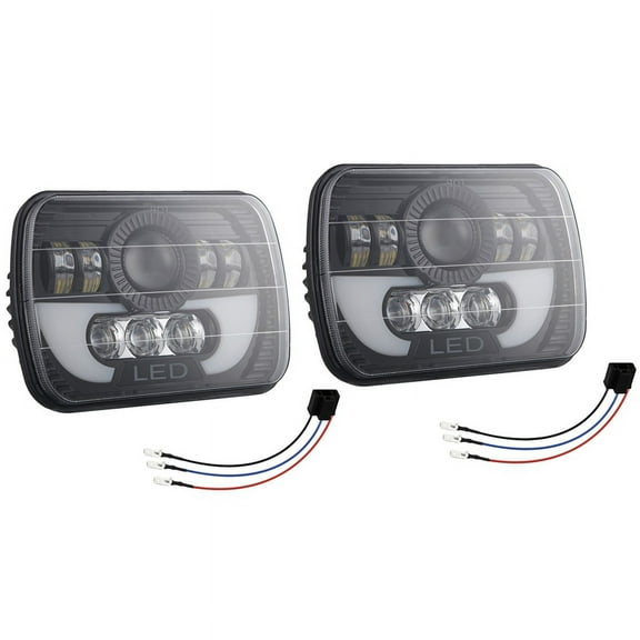 2X 7X6 5X7 120W Car Led Headlight Hi/Lo Beam for  Express Cargo Van 1500 2500 3500
