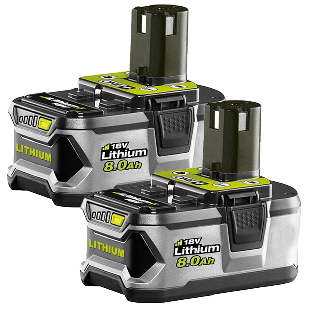 2X 8.0Ah Lithium-ion Battery For RYOBI P108 18V One Plus High Capacity 18V