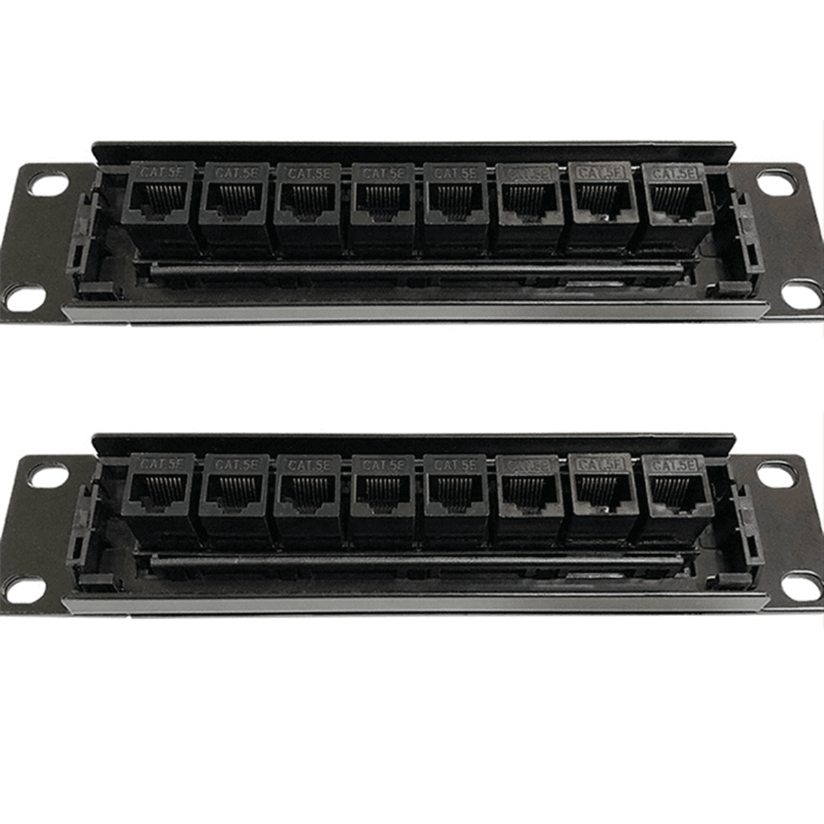 2X 8 Port Straight-Through CAT6 Patch Panel RJ45 Network Cable Adapter ...